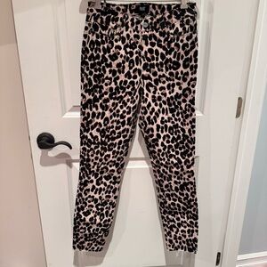 PAIGE Animal Print Skinny Jeans - Black and Cream